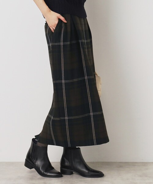 Dessin(デッサン)の「【洗える】起毛チェックタックスカート(XS~L)(スカート・レディース・アイボリー系1/ブルー系1/ピンク系その他・00/01/02/03)」の9枚目の写真
