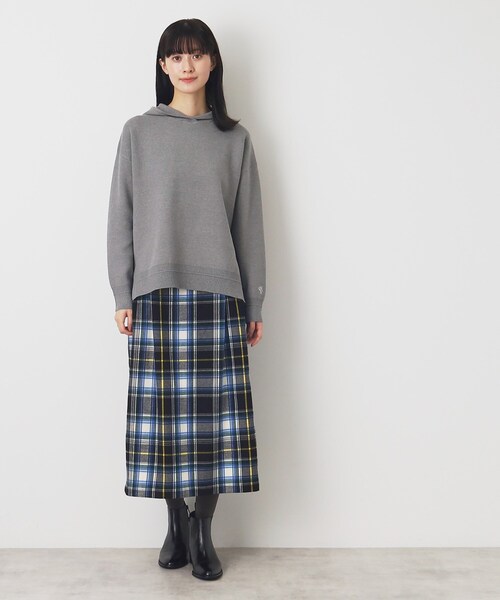 Dessin(デッサン)の「【洗える】起毛チェックタックスカート(XS~L)(スカート・レディース・アイボリー系1/ブルー系1/ピンク系その他・00/01/02/03)」の16枚目の写真