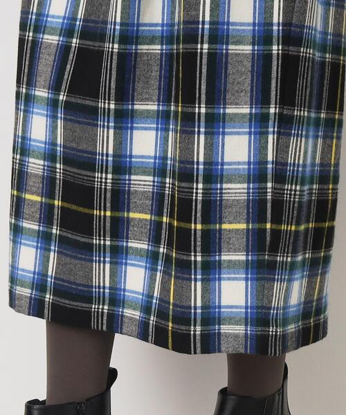 Dessin(デッサン)の「【洗える】起毛チェックタックスカート(XS~L)(スカート・レディース・アイボリー系1/ブルー系1/ピンク系その他・00/01/02/03)」の7枚目の写真