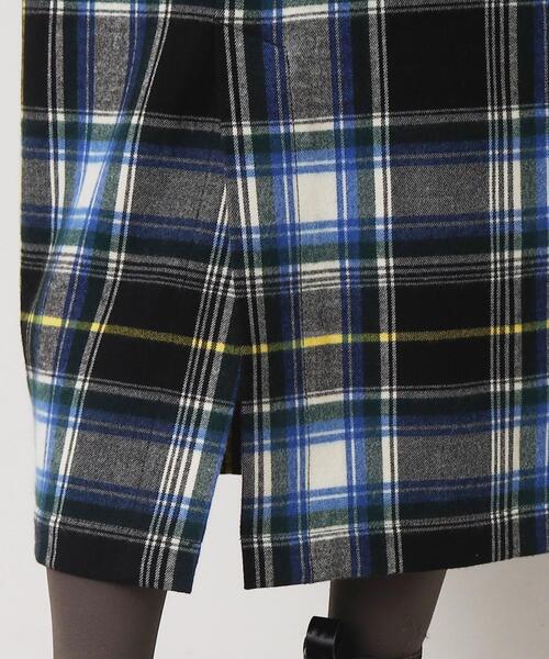 Dessin(デッサン)の「【洗える】起毛チェックタックスカート(XS~L)(スカート・レディース・アイボリー系1/ブルー系1/ピンク系その他・00/01/02/03)」の4枚目の写真