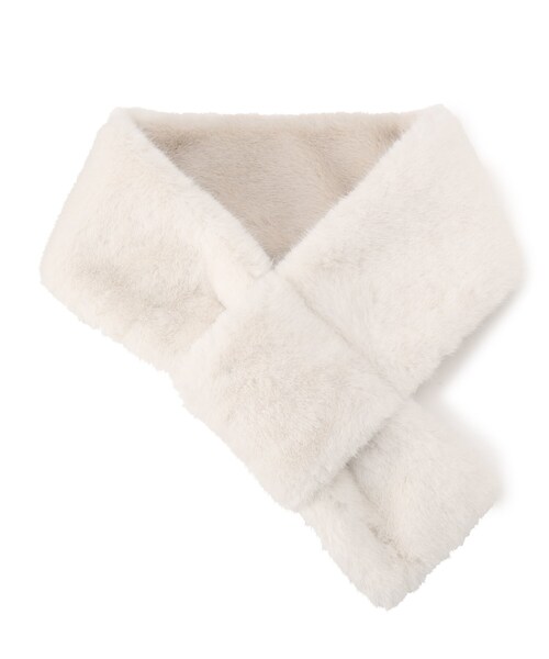 SHOO・LA・RUE(シューラルー)の「◆リバーシブルループ差し込みファーマフラー(ストール/ショール・レディース・ライトグレー系4/ブラウン系その他6/アイボリー系4・00)」の3枚目の写真