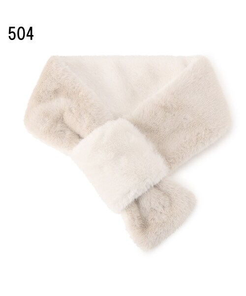 SHOO・LA・RUE(シューラルー)の「◆リバーシブルループ差し込みファーマフラー(ストール/ショール・レディース・ライトグレー系4/ブラウン系その他6/アイボリー系4・00)」の6枚目の写真