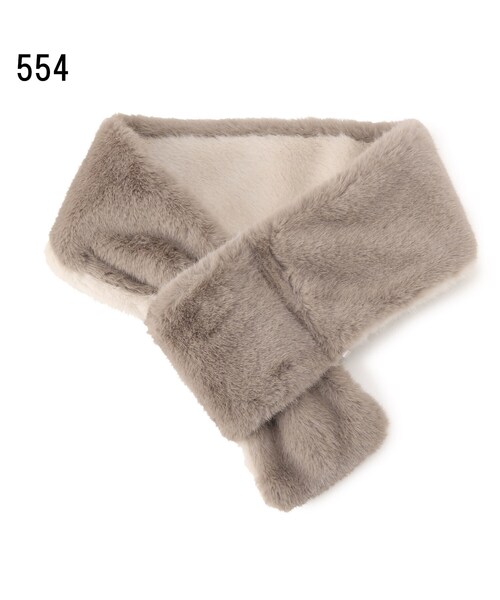 SHOO・LA・RUE(シューラルー)の「◆リバーシブルループ差し込みファーマフラー(ストール/ショール・レディース・ライトグレー系4/ブラウン系その他6/アイボリー系4・00)」の8枚目の写真