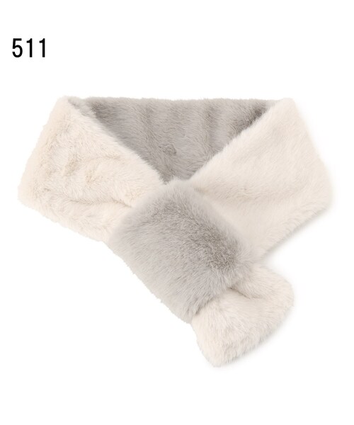 SHOO・LA・RUE(シューラルー)の「◆リバーシブルループ差し込みファーマフラー(ストール/ショール・レディース・ライトグレー系4/ブラウン系その他6/アイボリー系4・00)」の9枚目の写真