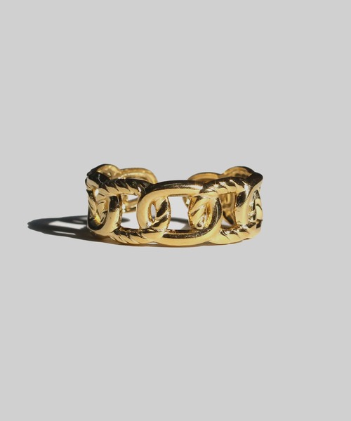 abaskdesign(アバスクデザイン)の「金属アレルギー対応 ロープチェーンオープリング(リング・レディース・ゴールド・16号)」の5枚目の写真