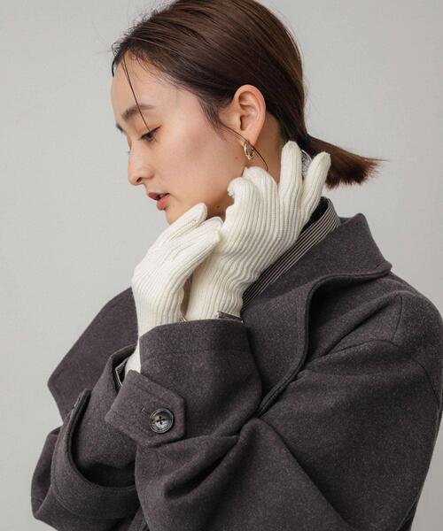 SENSE OF PLACE by URBAN RESEARCH(センスオブプレイスバイアーバンリサーチ)の「モチモチニットグローブ(手袋・レディース・チャコールグレー/レッド/オフホワイト・ONE)」の9枚目の写真