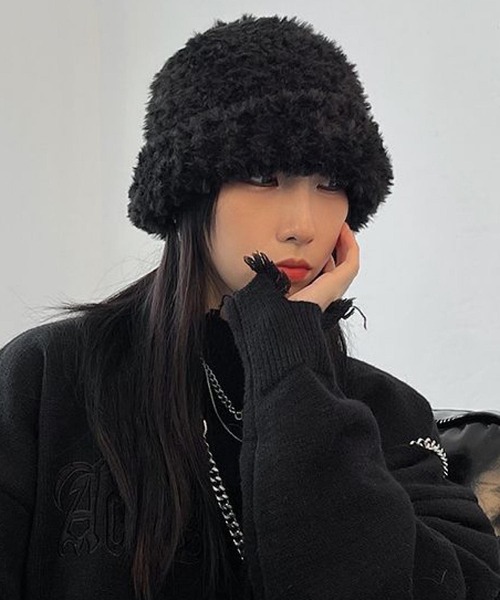 pur chouchou/モコモコ ニット帽 P4391（ニットキャップ/ビーニー