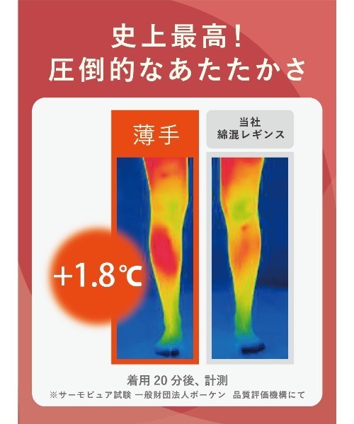 tutuanna（チュチュアンナ）の「[まるで毛布！のような暖かさ・薄手]10分丈レギンス（レギンス/スパッツ・レディース・ブラック・LL）」の4枚目の写真