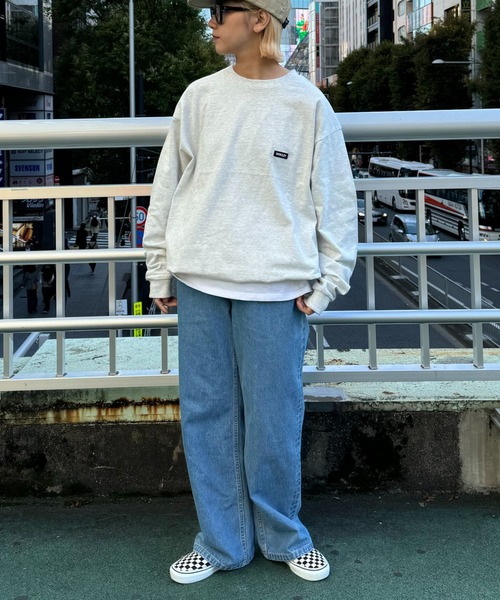 CIAOPANIC TYPY（チャオパニックティピー）の「【ユニセックス】ヘビーコットンビックシルエットスウェットボックスロゴロンTEE（Tシャツ/カットソー・メンズ・レッド/ホワイト/ライトグレー/ブラック・MEDIUM/LARGE）」の6枚目の写真