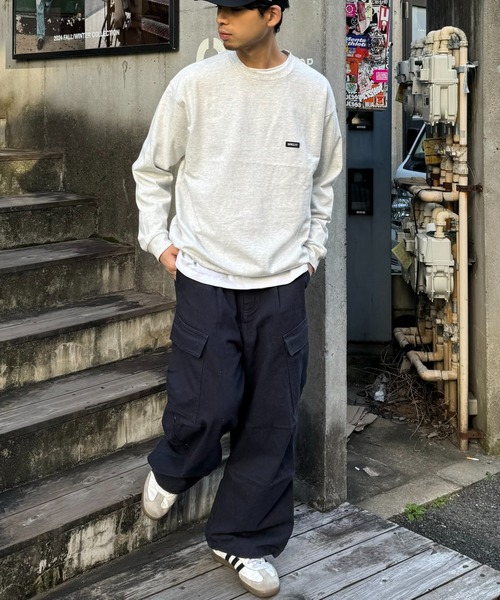 CIAOPANIC TYPY（チャオパニックティピー）の「【ユニセックス】ヘビーコットンビックシルエットスウェットボックスロゴロンTEE（Tシャツ/カットソー・メンズ・レッド/ホワイト/ライトグレー/ブラック・MEDIUM/LARGE）」の8枚目の写真