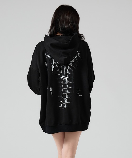 Zipper Design Pull Over Hoodie / ジッパーデザインプルオーバー