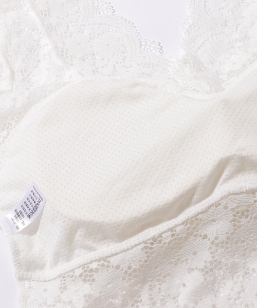 Lace Ladies（レースレディース）の「Vネック スカラップ レース カップ付き トップス（その他トップス・レディース・ブラック/ホワイト・FREE）」の3枚目の写真
