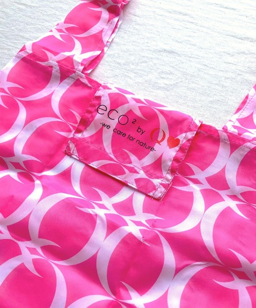 Q（キュー）の「モノグラムエコバッグ（エコバッグ/サブバッグ・レディース・ライトグレー/ピンク・ONE SIZE）」の14枚目の写真