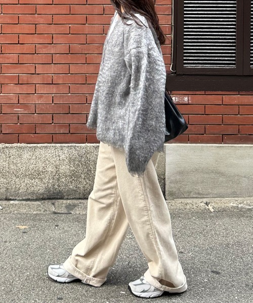 LE MORE（リモア）の「コーデュロイワイドストレートパンツ（その他パンツ・レディース・アイボリー/ブラウン・FREE）」の15枚目の写真