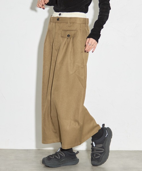 【セール】ダブルウエストAラインスカート（スカート）｜leimn（レイムン）