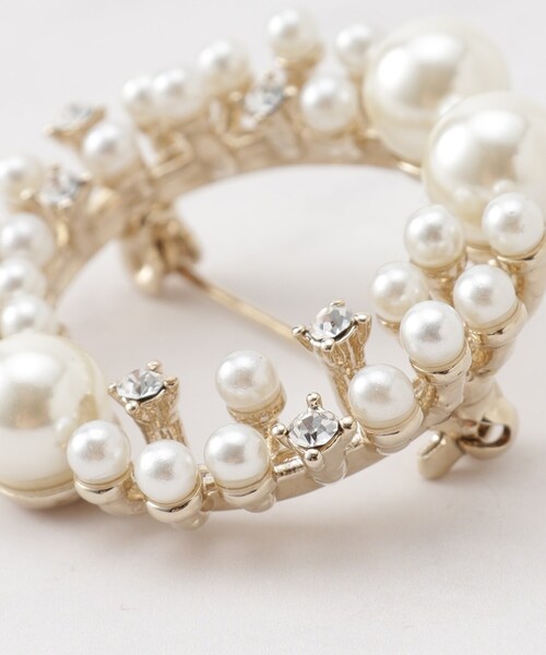 couture brooch(クチュールブローチ)の「◆サークルパール調ブローチ(ブローチ/コサージュ・レディース・シルバー/ゴールド・00)」の5枚目の写真