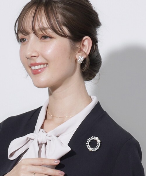 couture brooch(クチュールブローチ)の「◆サークルパール調ブローチ(ブローチ/コサージュ・レディース・シルバー/ゴールド・00)」の2枚目の写真