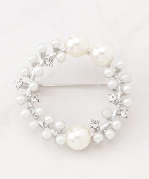 couture brooch(クチュールブローチ)の「◆サークルパール調ブローチ(ブローチ/コサージュ・レディース・シルバー/ゴールド・00)」の7枚目の写真