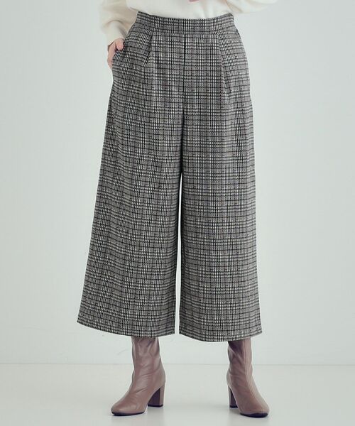 DRESKIP（ドレスキップ）の「【S-LL】あったか裏起毛クロップドワイドパンツ（その他パンツ・レディース・チャコールグレー/ベージュ系1/ブラック・01/02/03/04）」の8枚目の写真