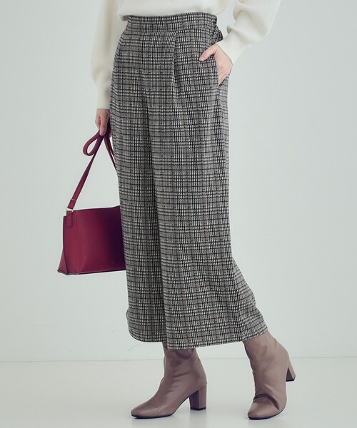 DRESKIP（ドレスキップ）の「【S-LL】あったか裏起毛クロップドワイドパンツ（その他パンツ・レディース・チャコールグレー/ベージュ系1/ブラック・01/02/03/04）」の9枚目の写真