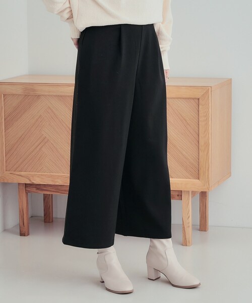 DRESKIP（ドレスキップ）の「【S-LL】あったか裏起毛クロップドワイドパンツ（その他パンツ・レディース・チャコールグレー/ベージュ系1/ブラック・01/02/03/04）」の12枚目の写真