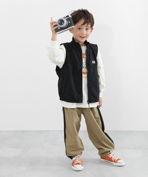 devirock(デビロック)の「水はじく ナイロン ポケッタブルベスト(その他アウター・キッズ・スカイブルー/ブラック/ライトグレー・110cm/100cm/160cm/150cm/140cm/130cm/120cm)」の10枚目の写真