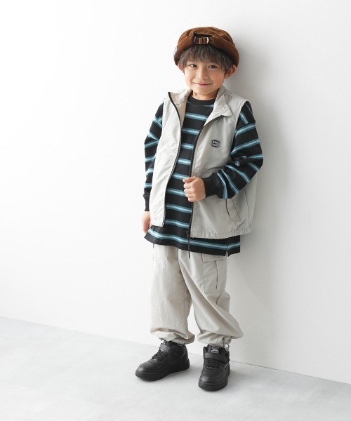 devirock(デビロック)の「水はじく ナイロン ポケッタブルベスト(その他アウター・キッズ・スカイブルー/ブラック/ライトグレー・110cm/100cm/160cm/150cm/140cm/130cm/120cm)」の9枚目の写真