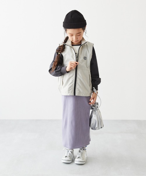 devirock(デビロック)の「水はじく ナイロン ポケッタブルベスト(その他アウター・キッズ・スカイブルー/ブラック/ライトグレー・110cm/100cm/160cm/150cm/140cm/130cm/120cm)」の8枚目の写真