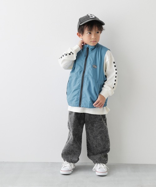 devirock(デビロック)の「水はじく ナイロン ポケッタブルベスト(その他アウター・キッズ・スカイブルー/ブラック/ライトグレー・110cm/100cm/160cm/150cm/140cm/130cm/120cm)」の7枚目の写真