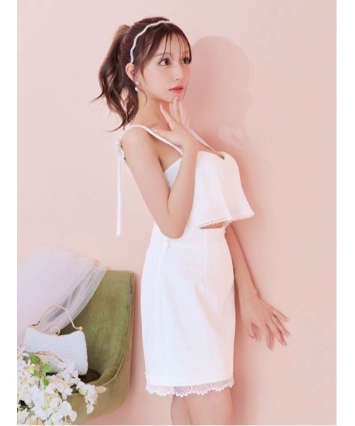 ドレス シフォン シャーリング ノースリーブ 韓国 メッシュ ガール GIRL シフォンシャーリングハイネックフレアロング丈結婚