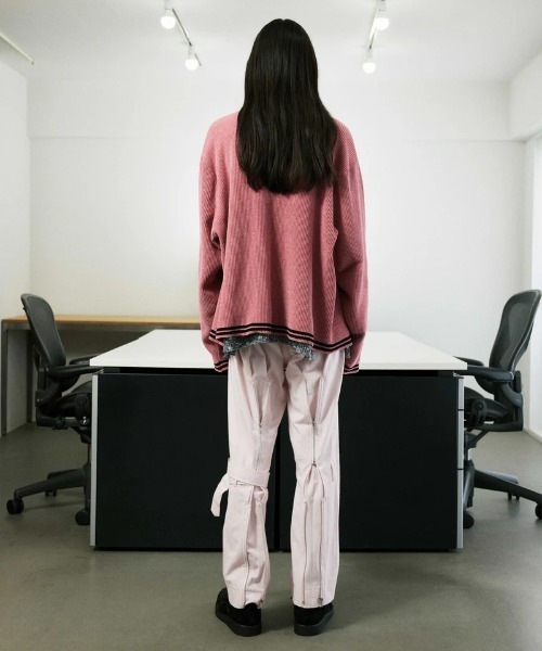 PHINGERIN（フィンガリン）の「CORDY KNIT JACKET（ブルゾン・メンズ・ブラック/ピンク・L）」の10枚目の写真