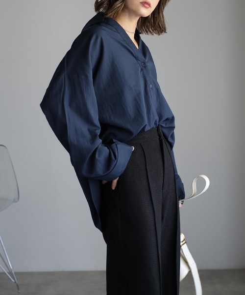 セール】ロールアップスリーブスキッパーシャツ（シャツ