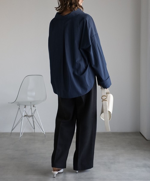 セール】ロールアップスリーブスキッパーシャツ（シャツ