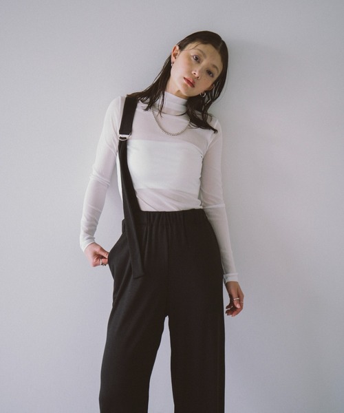 HANNE(アン)の「ハイネックシアートップス(Tシャツ/カットソー・レディース・ホワイト/ブラック/ブルー・FREE)」の9枚目の写真