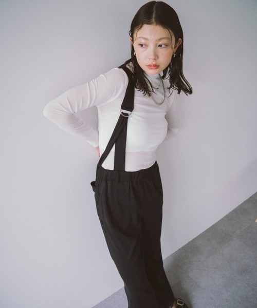 HANNE(アン)の「ハイネックシアートップス(Tシャツ/カットソー・レディース・ホワイト/ブラック/ブルー・FREE)」の11枚目の写真