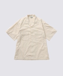 OGANIC STRIPE S/S SHIRT / 半袖オープンカラーシャツ