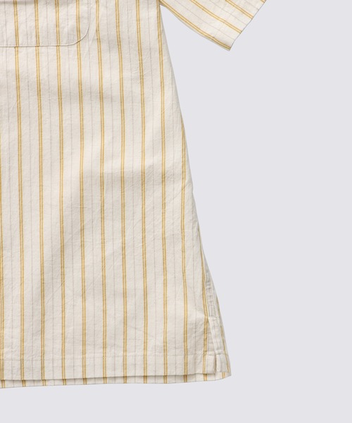 FIDELITY(フィデリティ)の「OGANIC STRIPE S/S SHIRT / 半袖オープンカラーシャツ(シャツ/ブラウス・メンズ・アイボリー/チャコール・MEDIUM/LARGE)」の6枚目の写真
