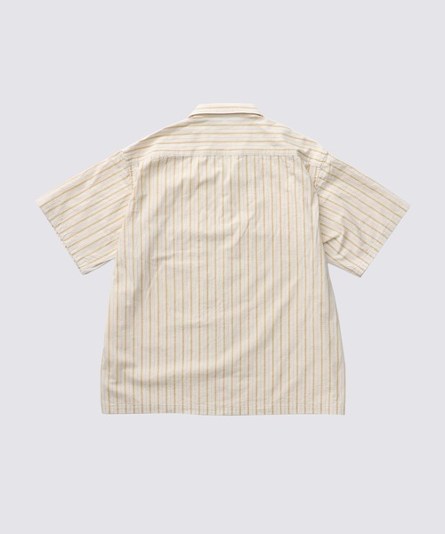 FIDELITY(フィデリティ)の「OGANIC STRIPE S/S SHIRT / 半袖オープンカラーシャツ(シャツ/ブラウス・メンズ・アイボリー/チャコール・MEDIUM/LARGE)」の7枚目の写真