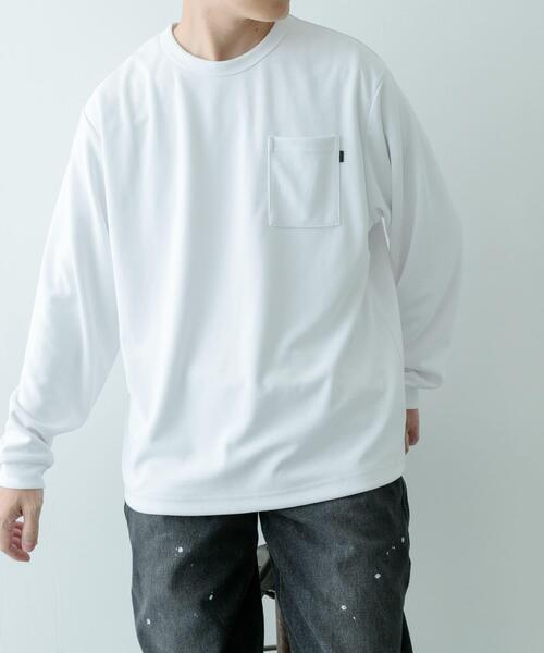 ITEMS URBANRESEARCH(アイテムズ アーバンリサーチ)の「『速乾/イージーケア/UVカット』高機能ポンチロングスリーブカットソー(Tシャツ/カットソー・メンズ・ブラック/ベージュ/ホワイト・MEDIUM/LARGE)」の6枚目の写真