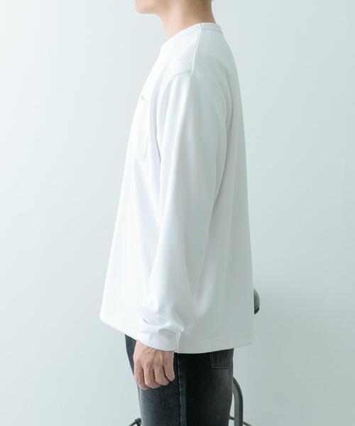 ITEMS URBANRESEARCH(アイテムズ アーバンリサーチ)の「『速乾/イージーケア/UVカット』高機能ポンチロングスリーブカットソー(Tシャツ/カットソー・メンズ・ブラック/ベージュ/ホワイト・MEDIUM/LARGE)」の10枚目の写真