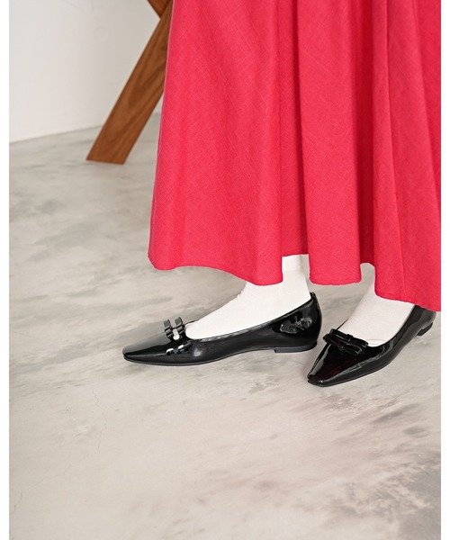 Emma Francis（エマフランシス）の「ダブルリボン フラットパンプス（パンプス・レディース・レッド/ブラック/ホワイト・23.0cm/23.5cm/24.0cm/24.5cm/25.0cm/22.5cm/22.0cm）」の18枚目の写真