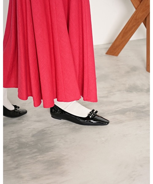 Emma Francis（エマフランシス）の「ダブルリボン フラットパンプス（パンプス・レディース・レッド/ブラック/ホワイト・23.0cm/23.5cm/24.0cm/24.5cm/25.0cm/22.5cm/22.0cm）」の19枚目の写真
