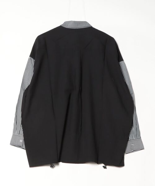 Magine（マージン）の「【SELECT】IR:BI PATTRN BIG SHIRTS L/S/バイパターン ストライプ ビッグシャツ ロングスリーブ（シャツ/ブラウス・メンズ・ストライプ/ホワイト/ブラック×ホワイト/ブラック・M/L）」の5枚目の写真