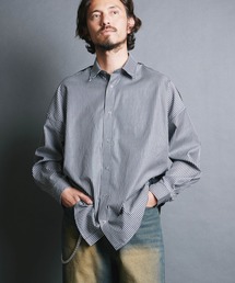 Magine | 【SELECT】IR:BI PATTRN BIG SHIRTS L/S/バイパターン ストライプ ビッグシャツ ロングスリーブ(シャツ/ブラウス)