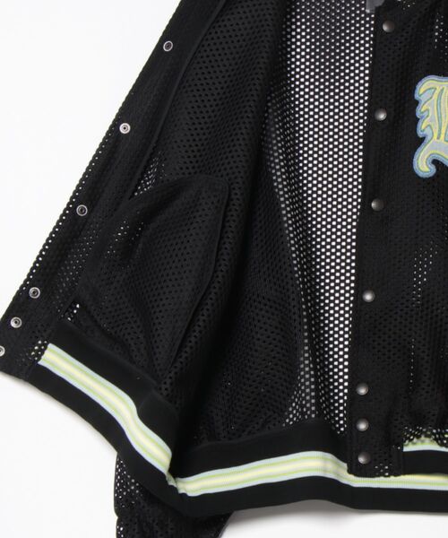 FACETASM（ファセッタズム）の「【FACETASM / ファセッタズム】MESH STADIUM JACKET / ブラック [NAT-JK-M08]（スタジャン・メンズ・ブラック・4）」の2枚目の写真