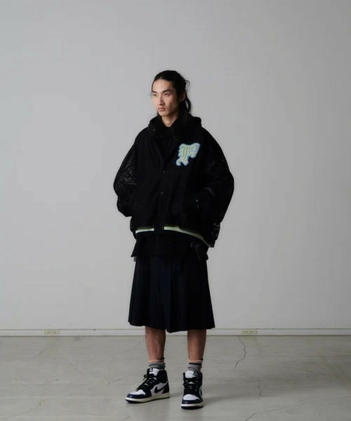 セール】【FACETASM / ファセッタズム】MESH STADIUM JACKET