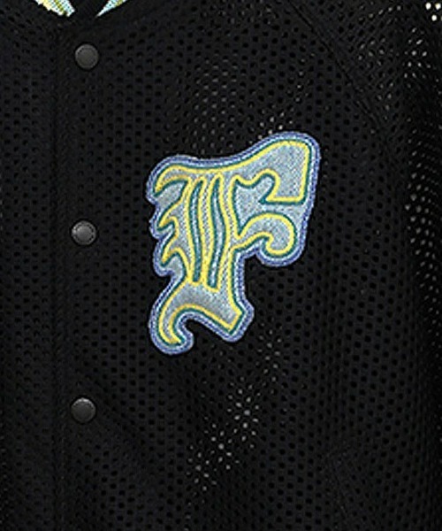 FACETASM（ファセッタズム）の「【FACETASM / ファセッタズム】MESH STADIUM JACKET / ブラック [NAT-JK-M08]（スタジャン・メンズ・ブラック・4）」の7枚目の写真