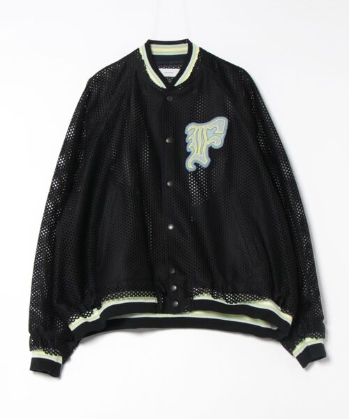 FACETASM（ファセッタズム）の「【FACETASM / ファセッタズム】MESH STADIUM JACKET / ブラック [NAT-JK-M08]（スタジャン・メンズ・ブラック・4）」の10枚目の写真