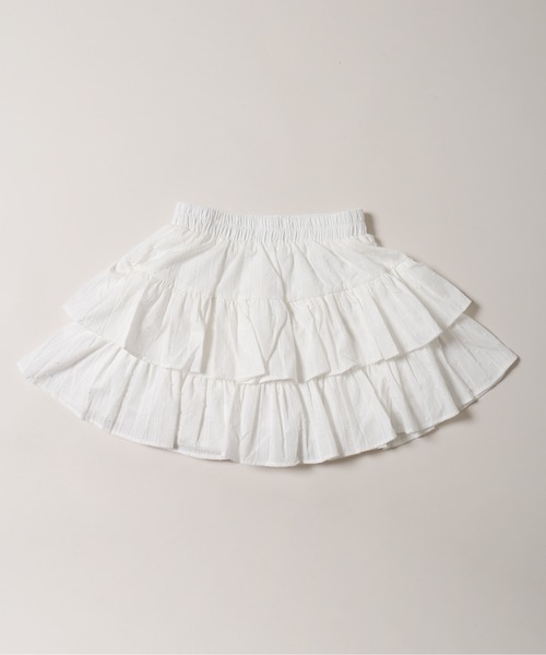 PHILLY（フィリー）の「【PHILLY】コットンレース2段フリルスカート（スカート・レディース・ブラック/アイボリー/ホワイト・FREE）」の18枚目の写真