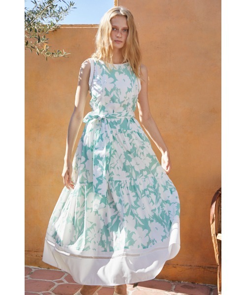 Estella.K（エステラケー）の「Elise Long Dress モノクロマティックプリントドレス（ワンピース・レディース・ラベンダー/ミント/ブラック・FREE）」の14枚目の写真